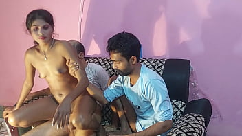 Inexperienced 3 way Desi village gal having hook-up with 2 boyfriends ,  Hanif pk and  Sumona and Manik