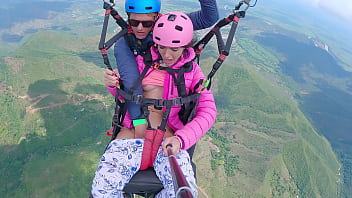 Humid Vulva Pumping out IN THE SKY 2200m High In The Clouds while PARAGLIDING